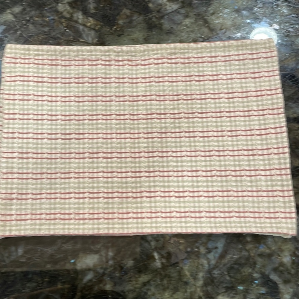 Vintage Cranberry and Green Place Mats